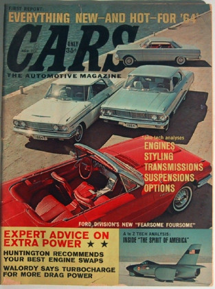 CARS 1963 NOV - BREEDLOVE, NEW CARS FOR 64, '33 FORD, ENGINE SWAPS